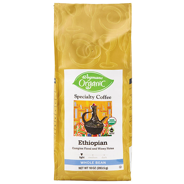 Wegmans Organic Ethiopian Whole Bean Coffee 10 Oz