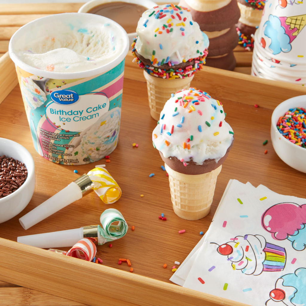 Great Value Birthday Cake Ice Cream 16 Fl Oz