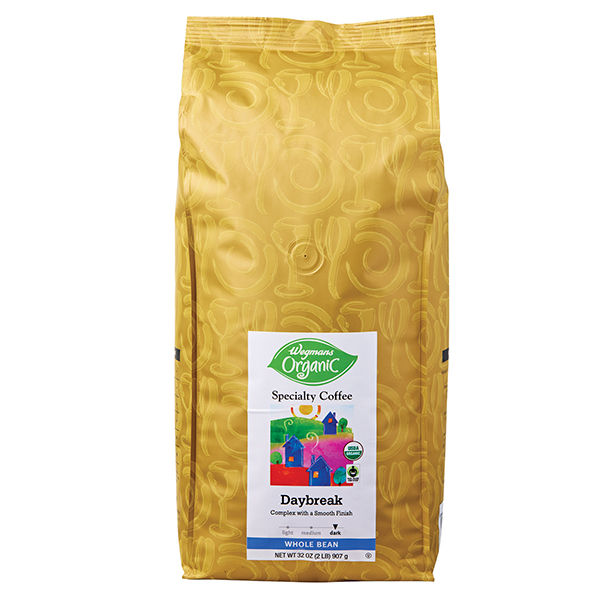 Wegmans Organic Coffee Specialty Whole Bean Daybreak 12 Oz