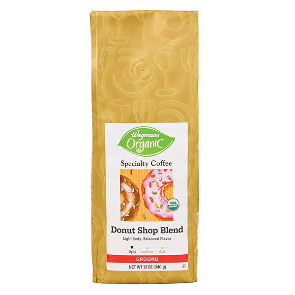 Wegmans Organic Ground Coffee Donut Shop Blend 12 Oz