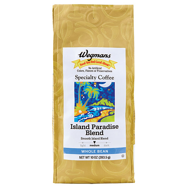 Wegmans Specialty Whole Bean Coffee Island Paradise Blend 10 Oz