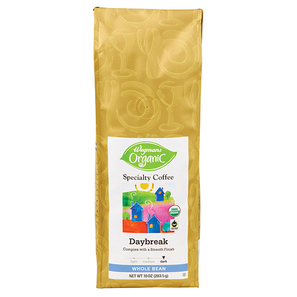 Wegmans Organic Whole Bean Coffee Daybreak 10 Oz