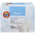 Wegmans Flushable+ Fragrance Free Moist Bath Tissue 8 Pack Family Pack