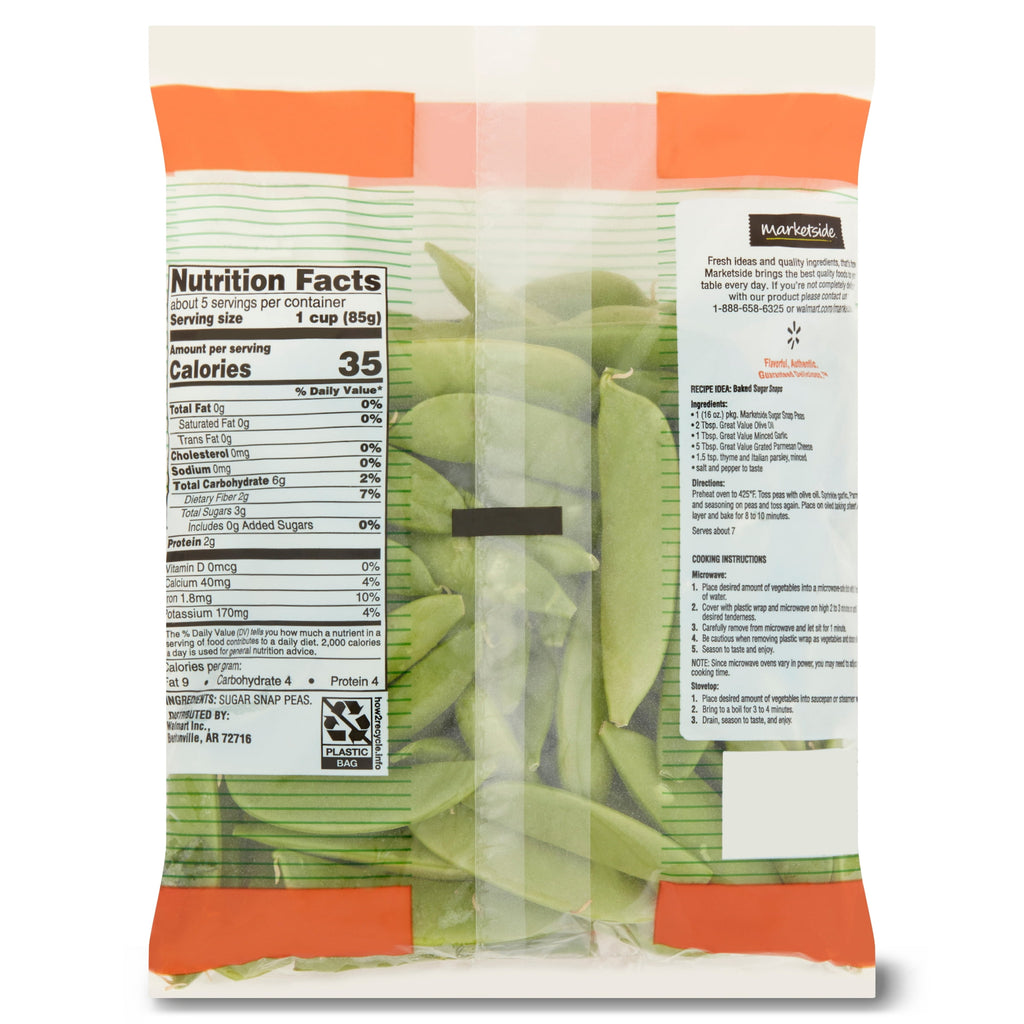 Fresh Marketside Sugar Snap Peas 1 Lb Bag