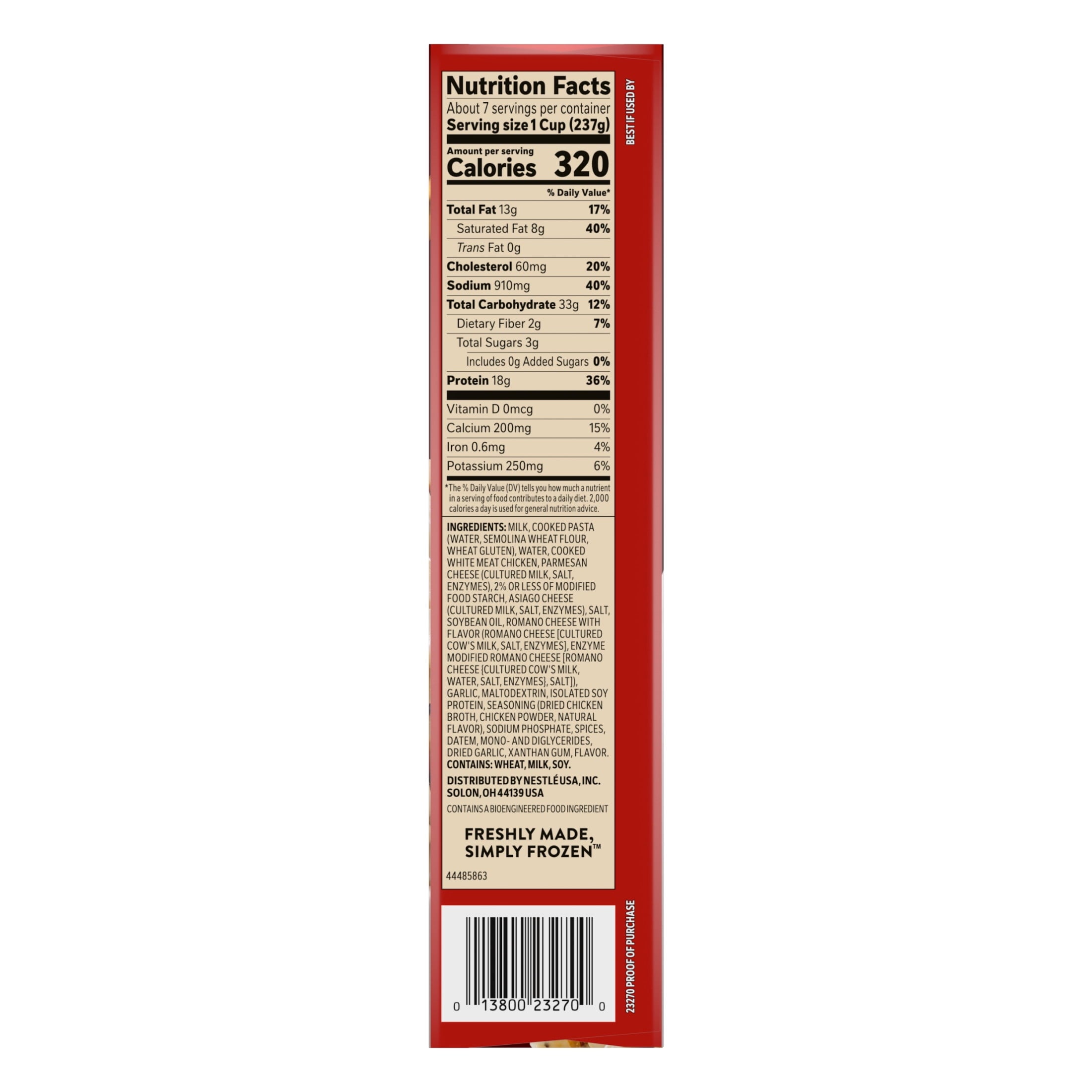 Stouffer's Chicken Alfredo Pasta Large Family Size Frozen 57 Oz