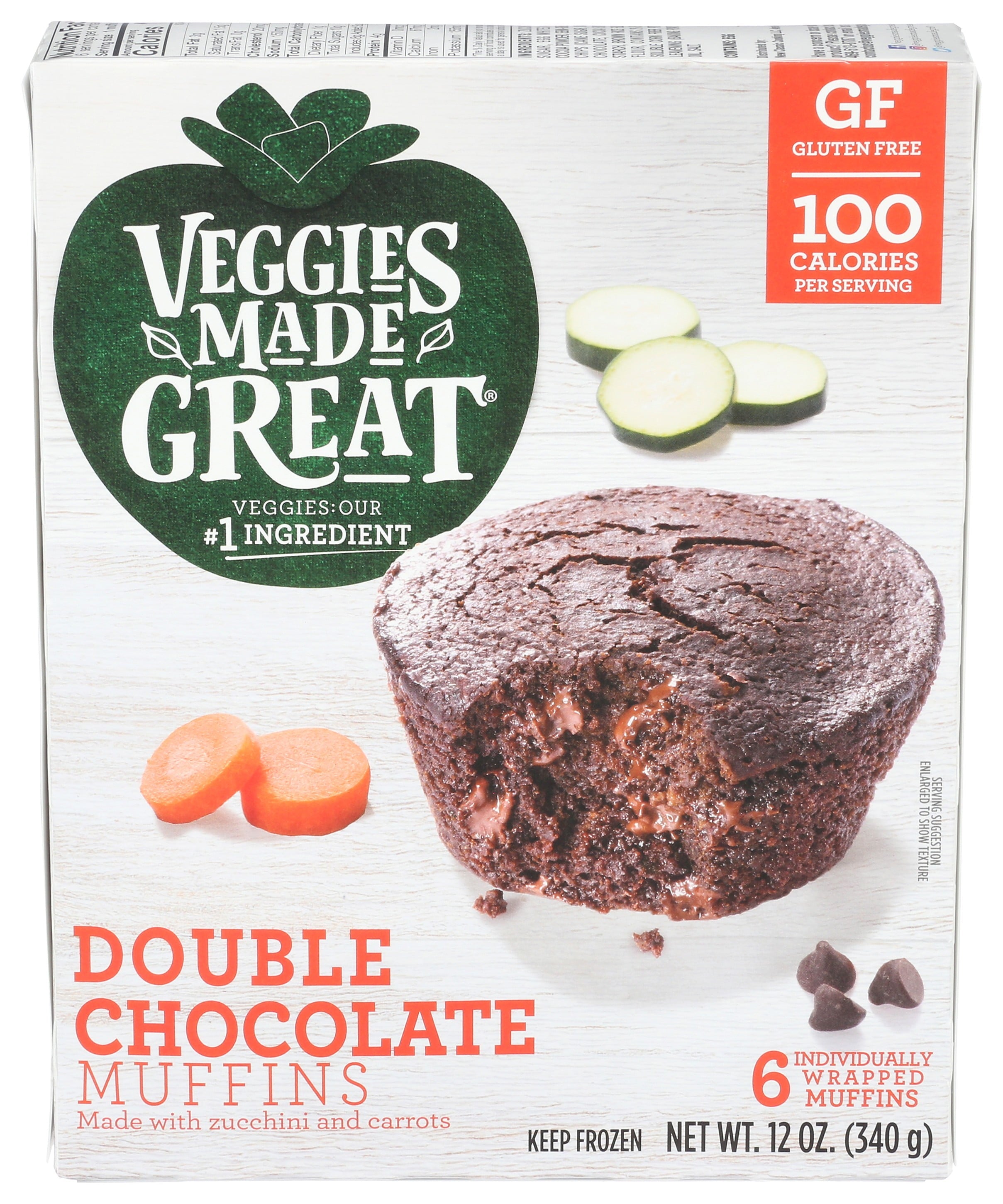 Double Chocolate Muffins 12 Oz 6 Count Veggies Made Great