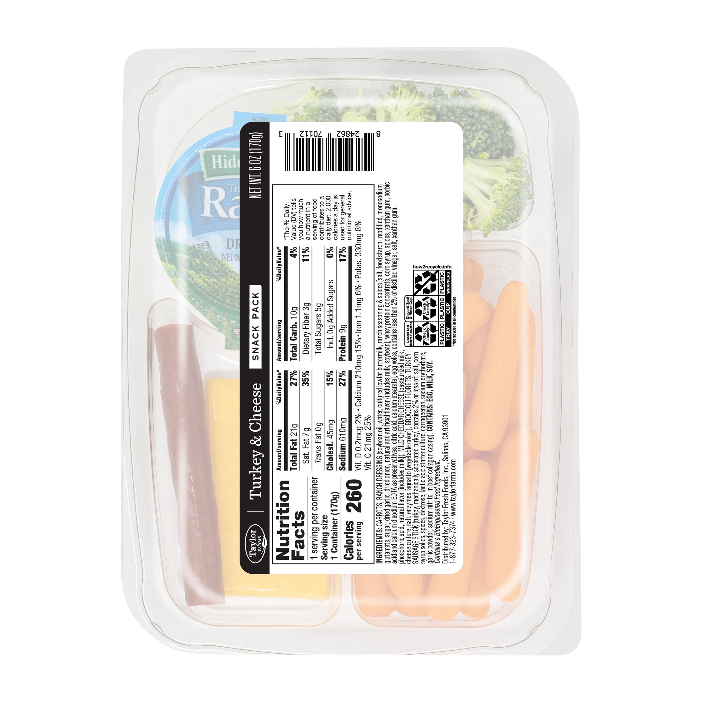 Turkey & Cheddar Snack Tray 6 Oz
