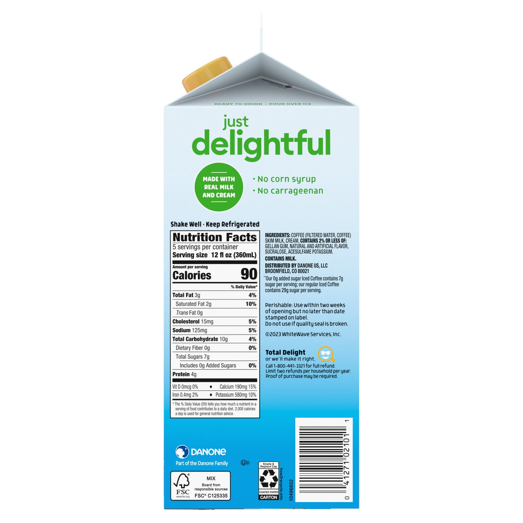 International Delight Zero Caramel Macchiato 0g Added Sugar Iced Coffee 64 fl oz Carton