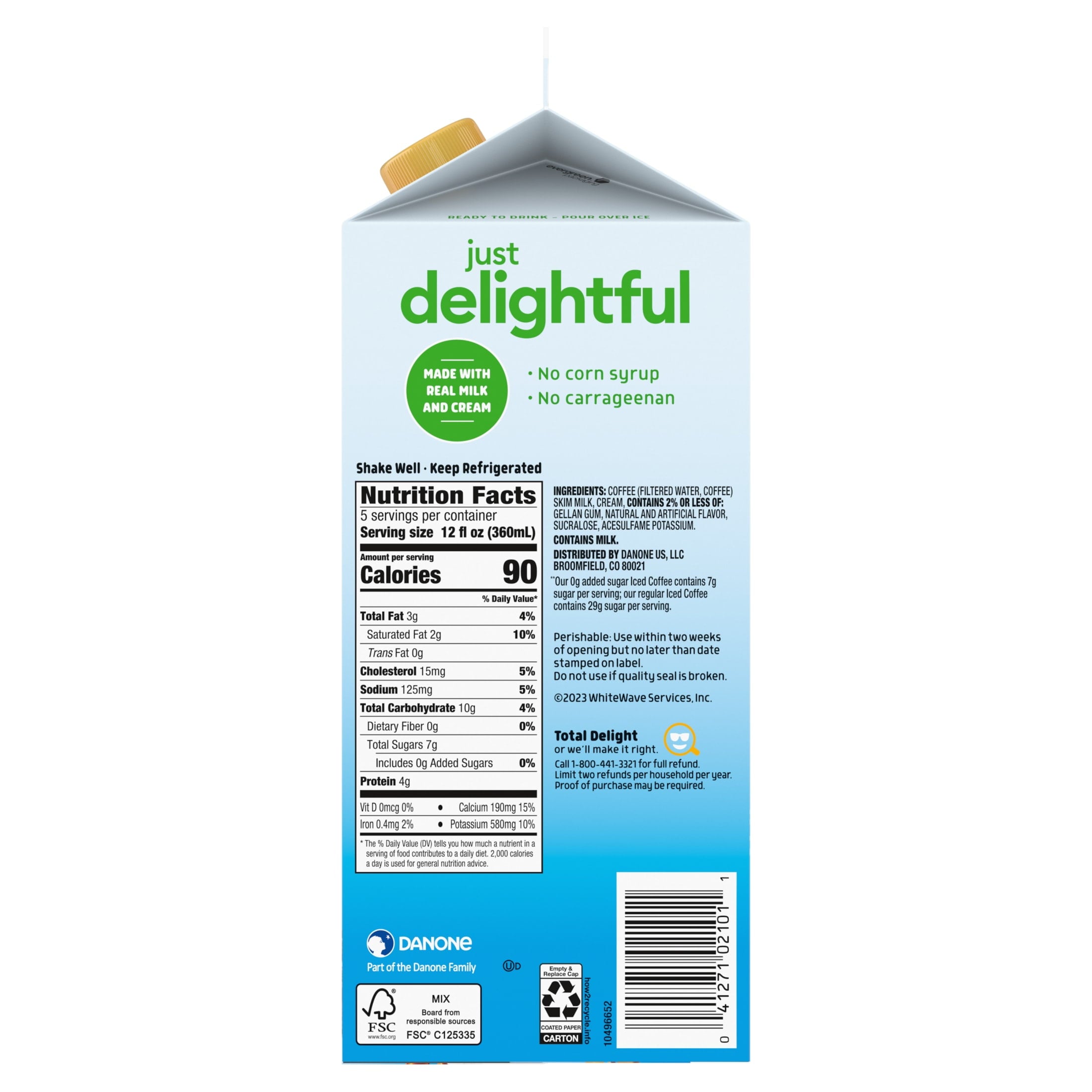 International Delight Zero Caramel Macchiato 0g Added Sugar Iced Coffee 64 fl oz Carton