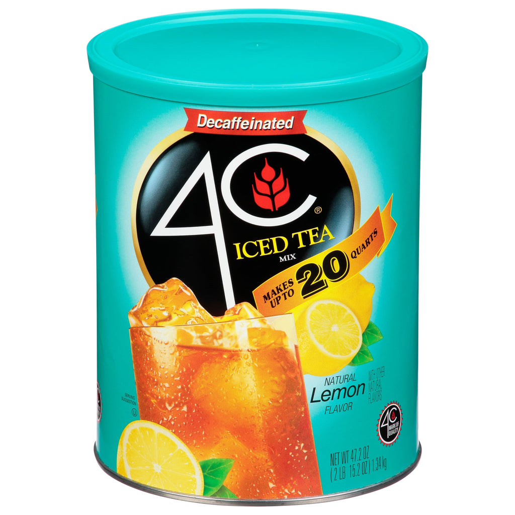 4C Decaf Naturally Decaffeinated Lemon Iced Tea Mix 47.2 oz Canister