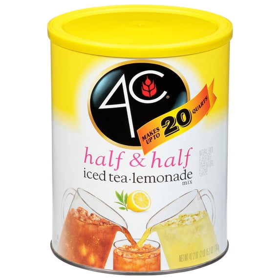 Modern Traders Half & Half Iced Tea Lemonade Naturally Flavored Drink Mix 50.2 oz Canister