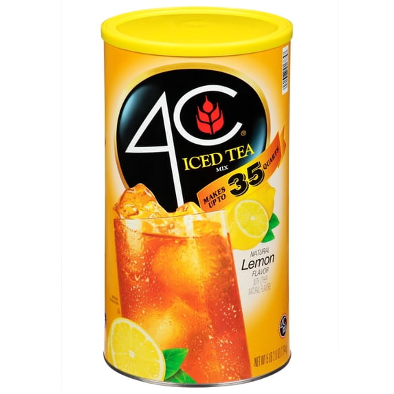 4C Lemon Naturally Flavored Iced Tea Drink Mix 82.6 oz Canister