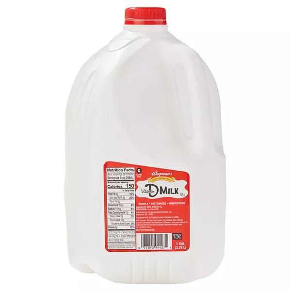 Wegmans Vitamin D Whole Milk
1 gallon