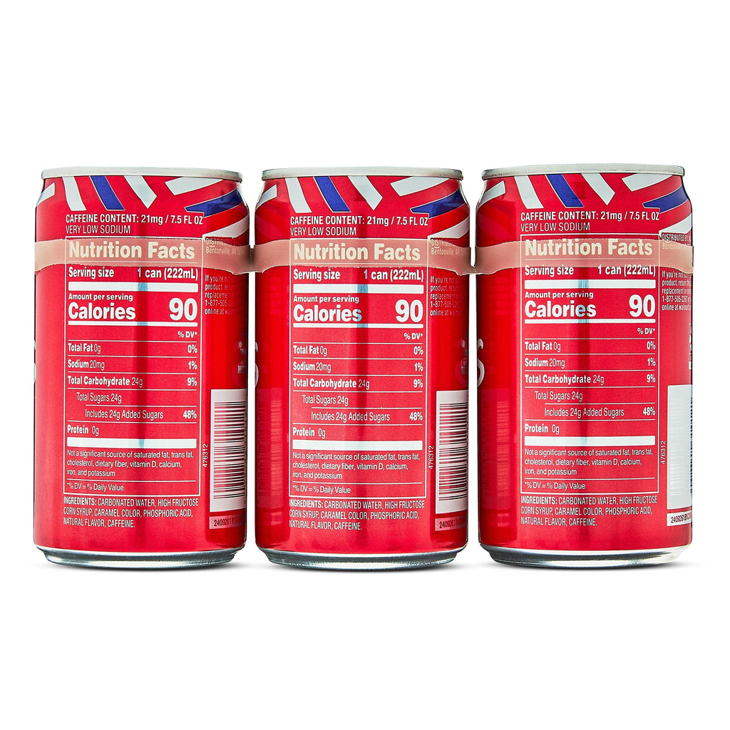 Sam's Choice Cola Soda Pop Cans 7.5 Fl Oz 6 Pack