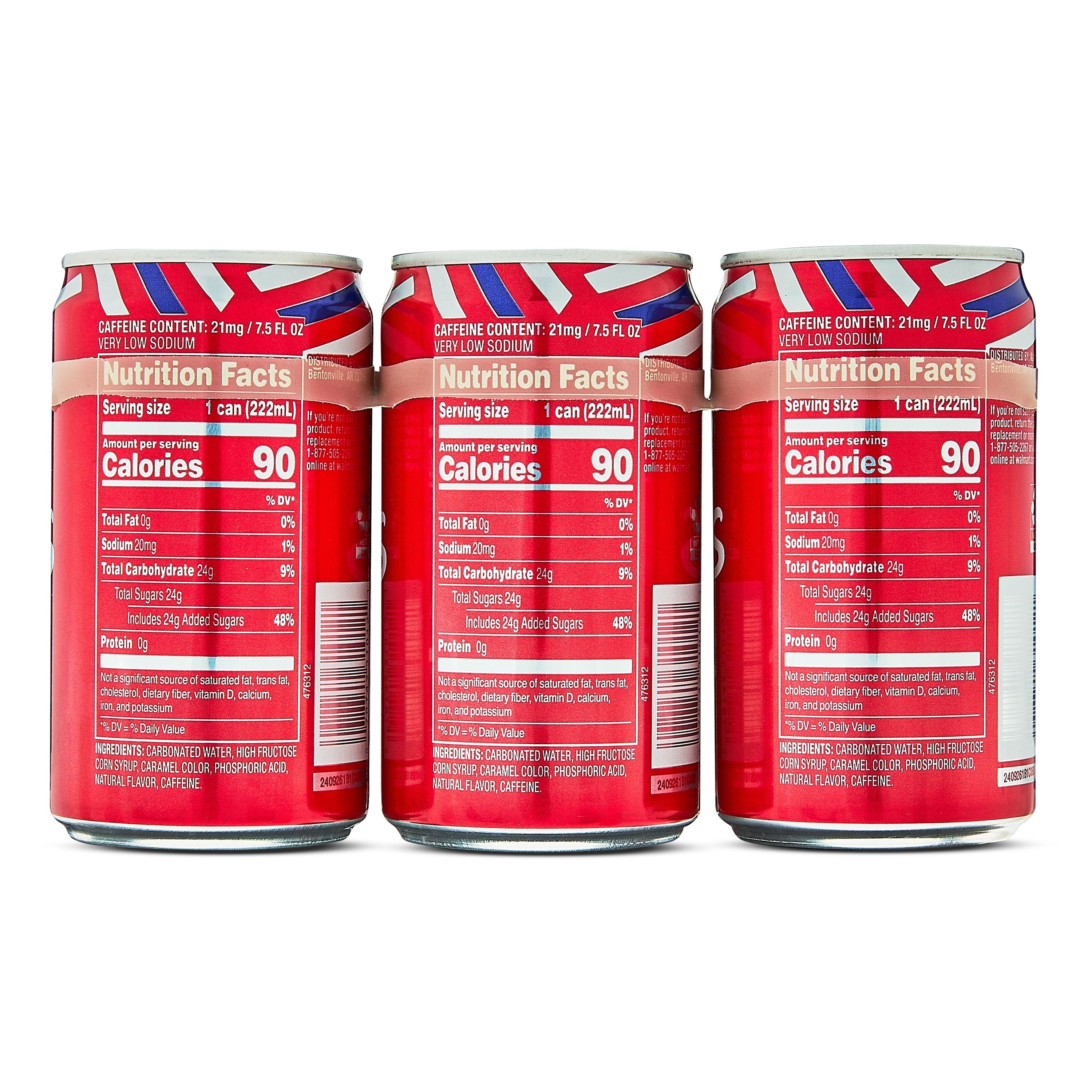 Sam's Choice Cola Soda Pop Cans 7.5 Fl Oz 6 Pack