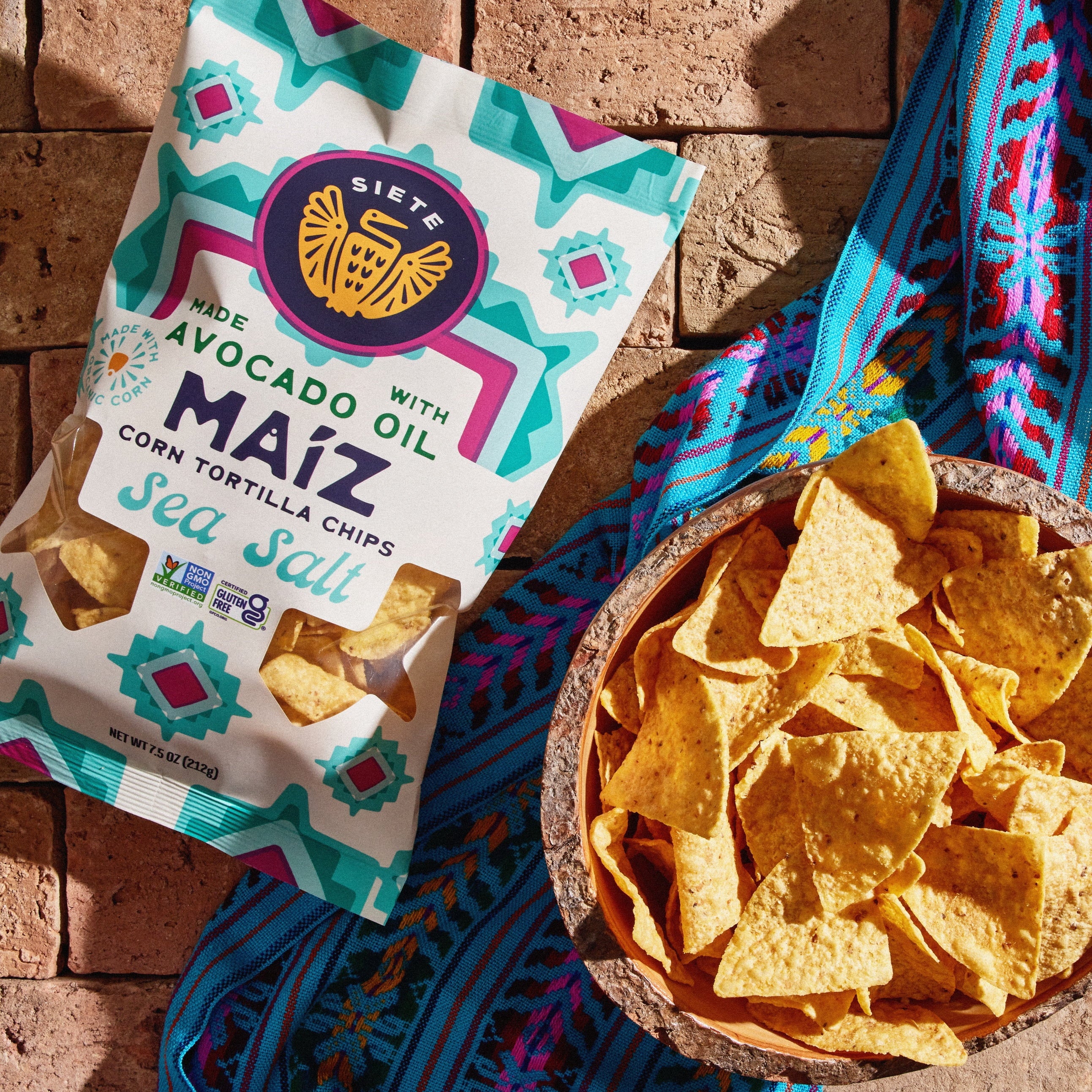 Sea Salt Maiz Tortilla Chips 7.5 Oz Siete Foods