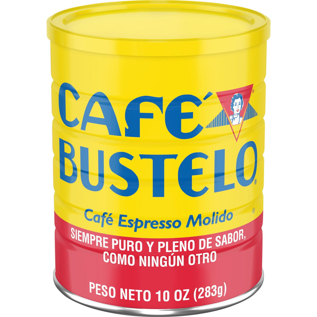 Café Bustelo Espresso Naturally Caffeinated Dark Roast Ground Coffee 10 oz Canister