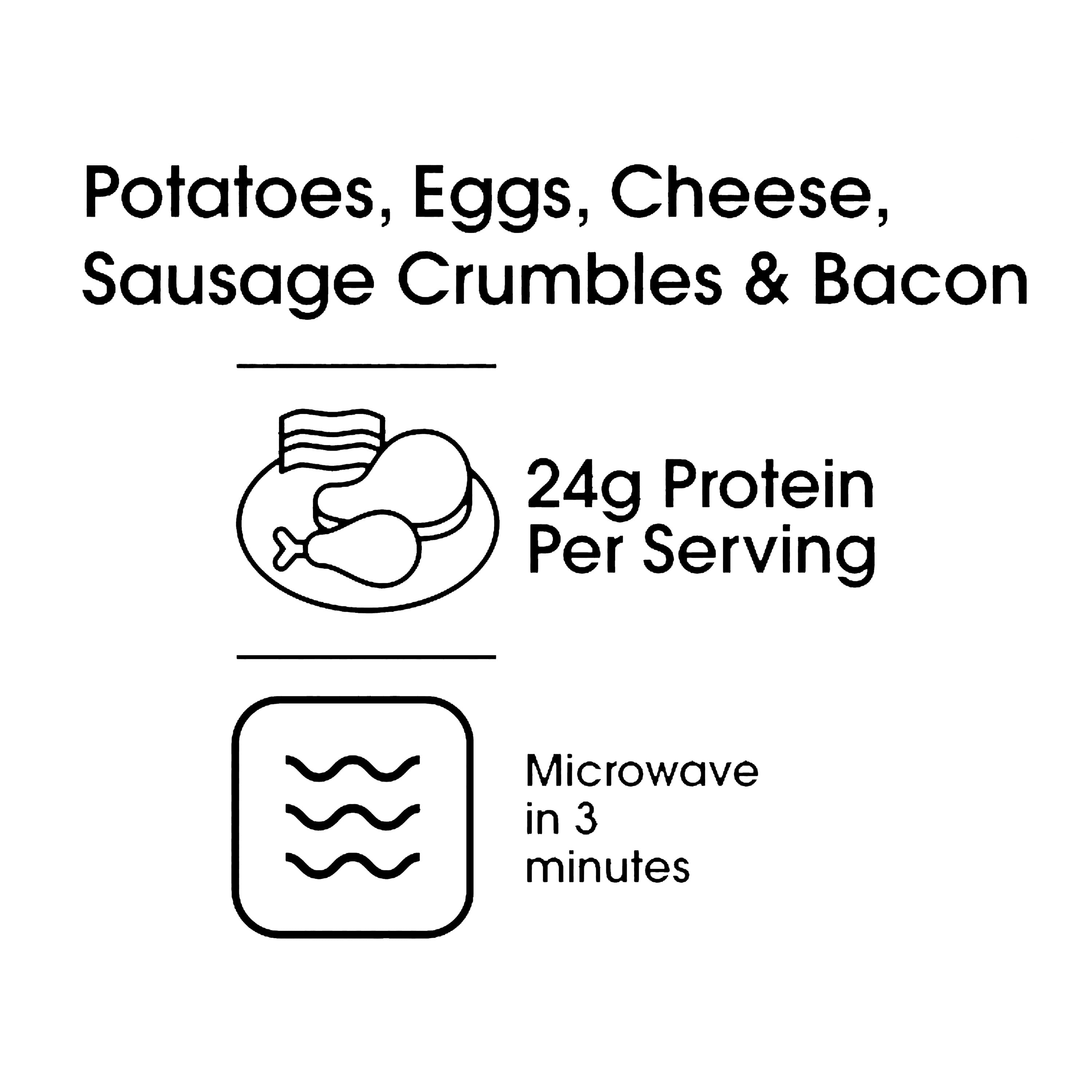 Great Value Meat Lovers Breakfast Bowl 7 Oz Frozen