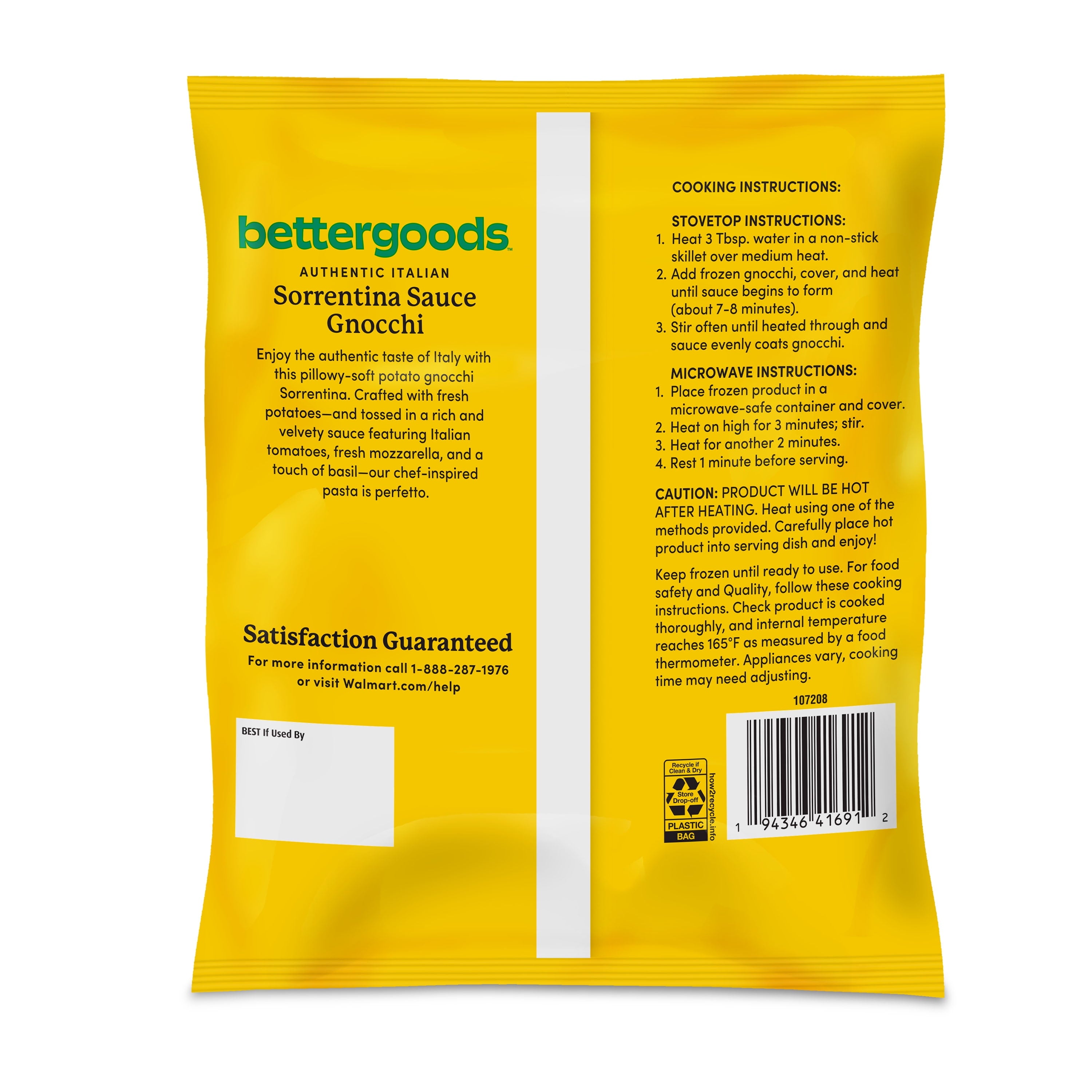 Bettergoods Sorrentina Sauce Gnocchi Frozen 16 Oz