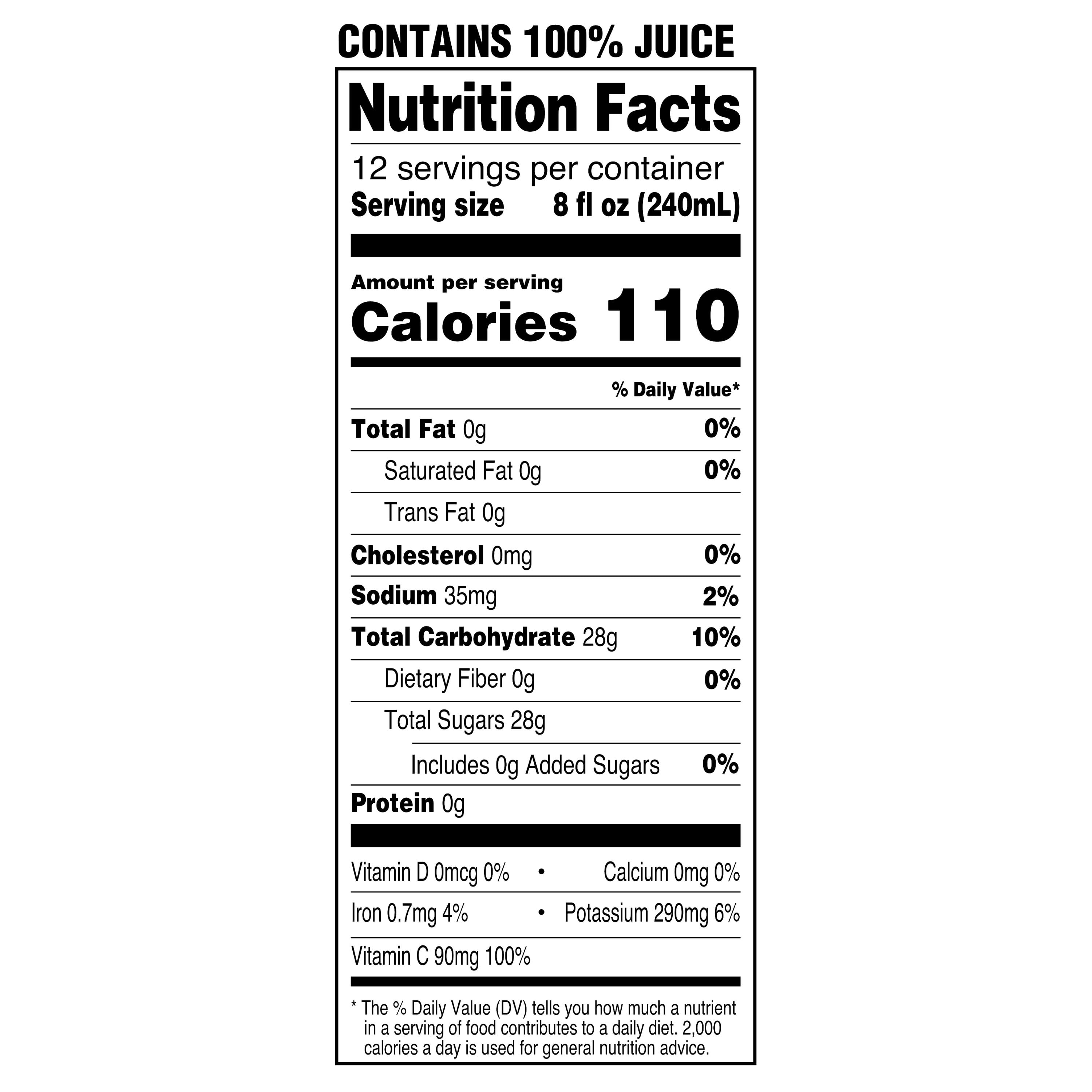 Great Value 100% Apple Juice Pulp-Free 96 fl oz