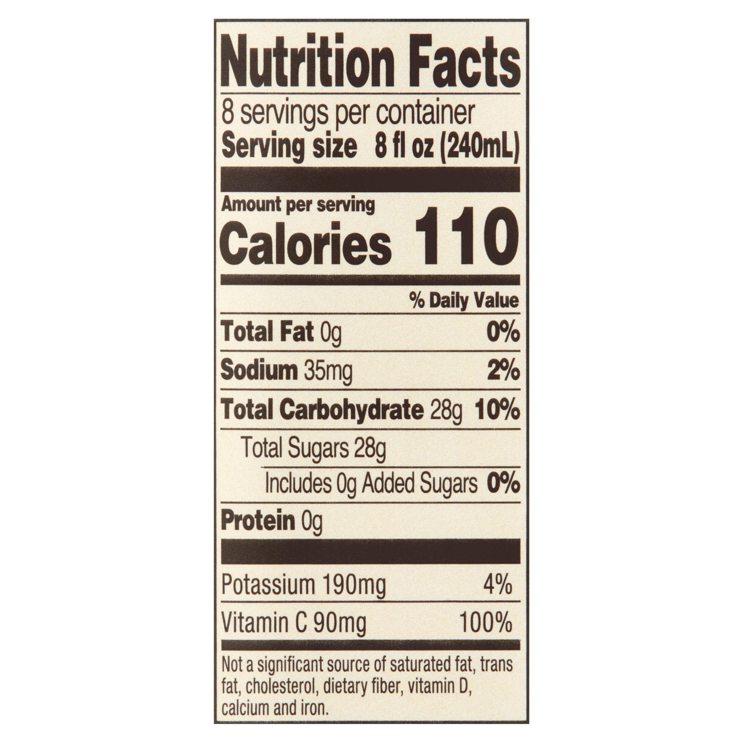 Great Value 100% Juice Cranberry Blend 64 fl oz Bottle