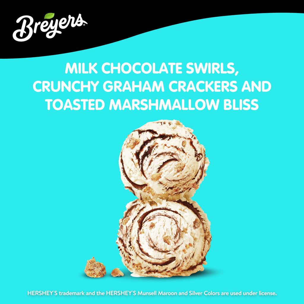 Breyers Campfire Collection S'Mores Ice Cream With Hershey'S Milk Chocolate 1.5 Qt