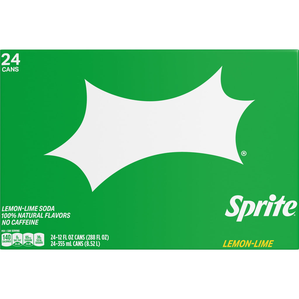 Sprite Lemon-Lime Caffeine Free Soda Pop Cans 12 Fl Oz 24 Pack