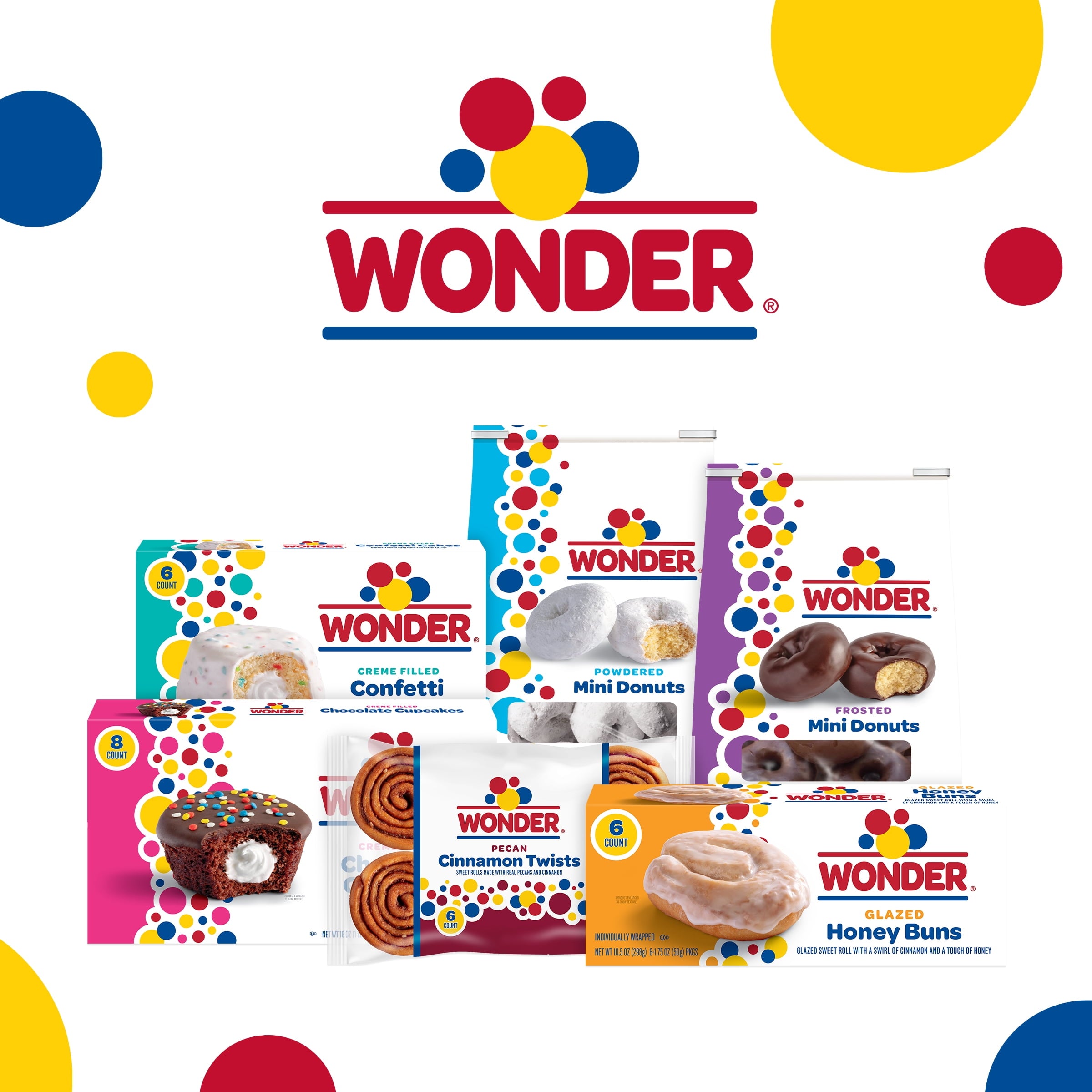 Crème Filled Confetti Cakes 10.5 Oz 6 Count Wonder