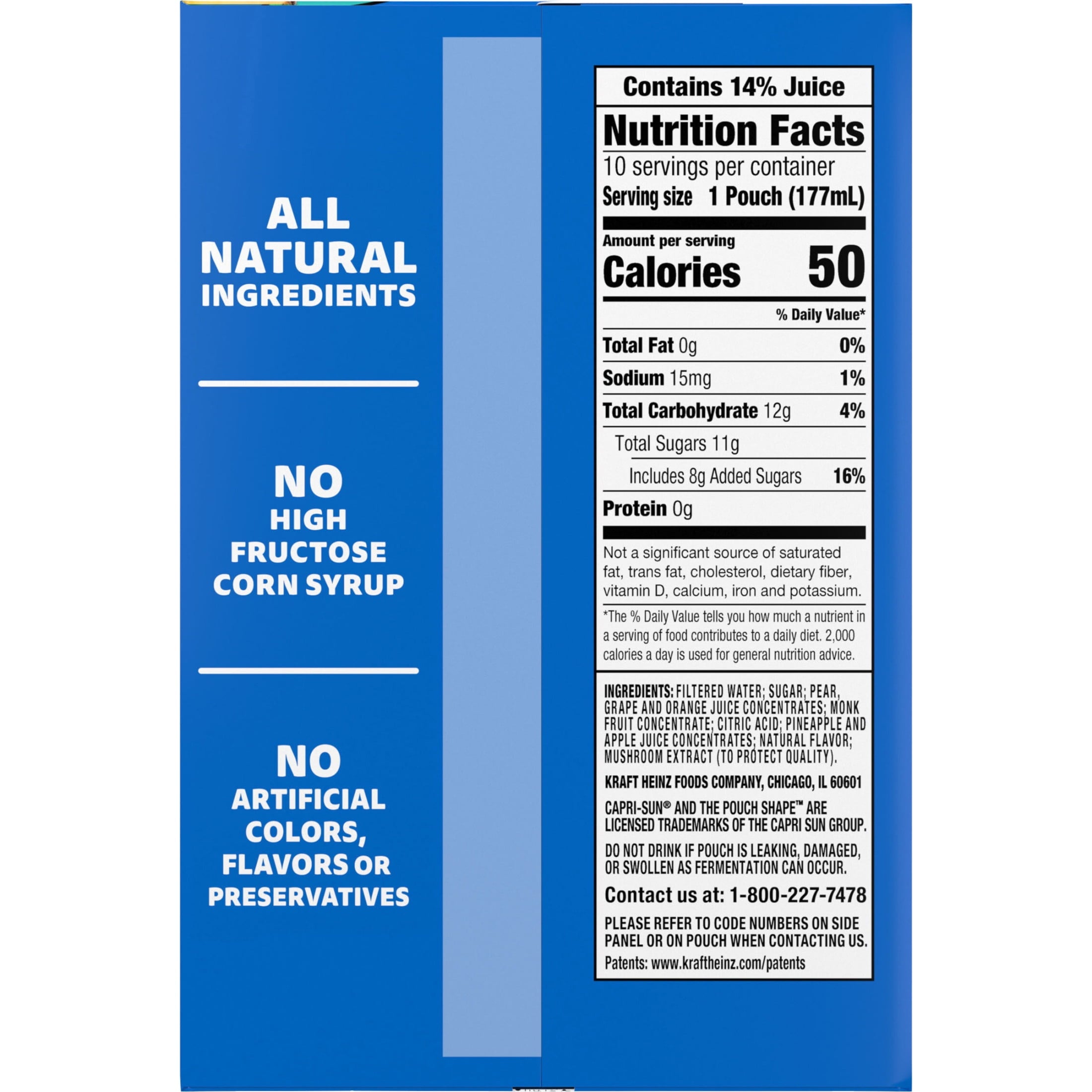 Capri Sun Pacific Cooler Juice Drink Blend 10 Pouches 6 fl oz