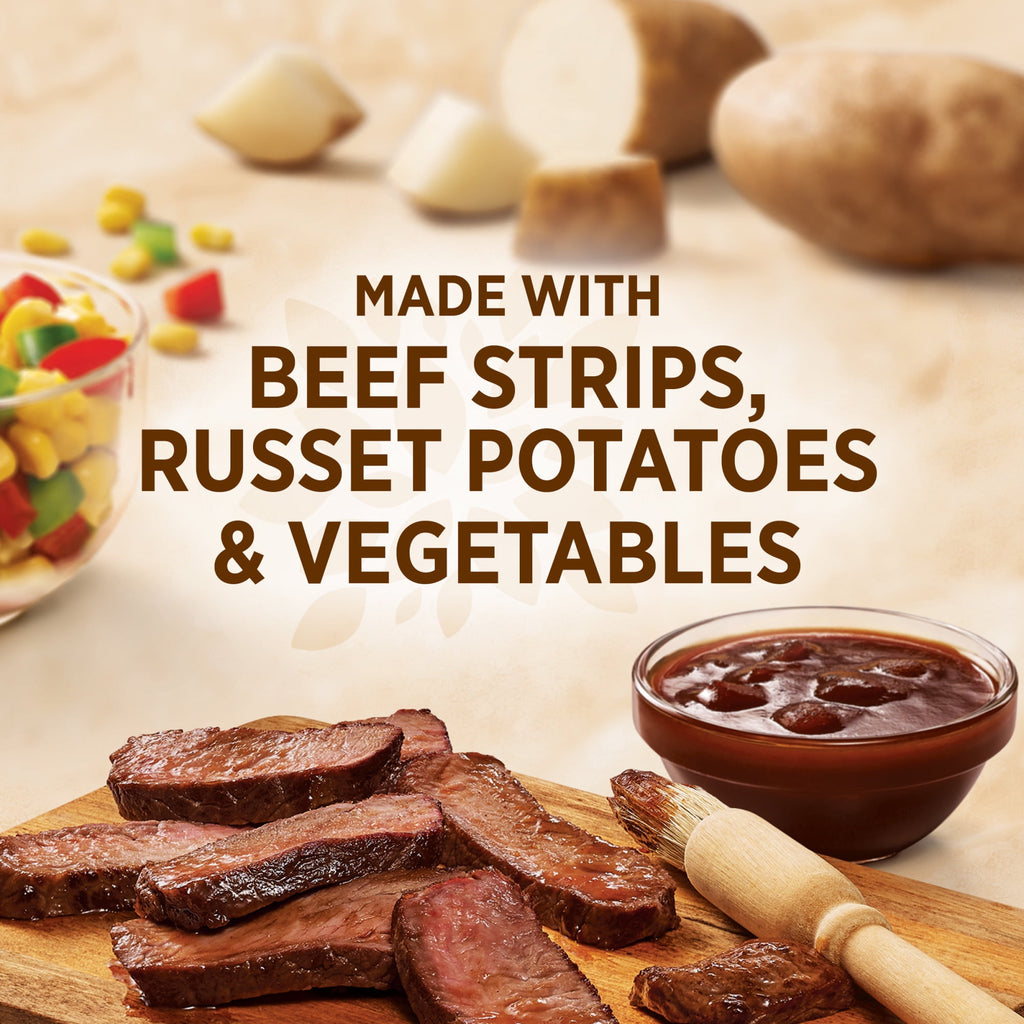 Healthy Choice Cafe Steamers Barbecue Seasoned Steak Frozen Meal 9.5 Oz