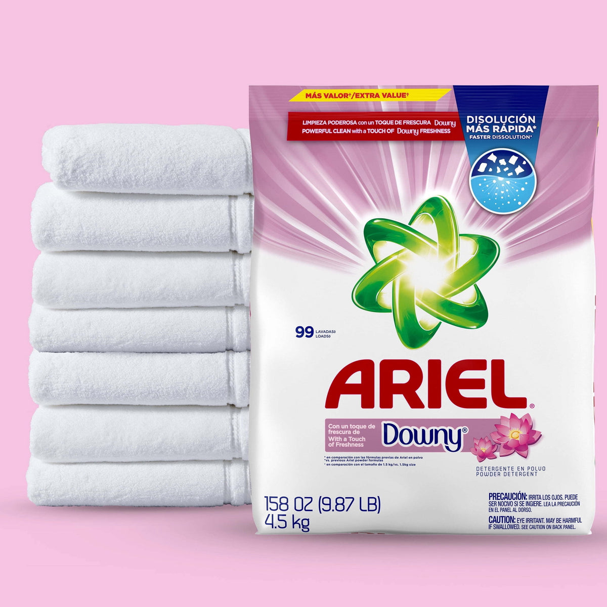Ariel Powder Laundry Detergent With Downy Freshness April Fresh 52 oz 33 Loads