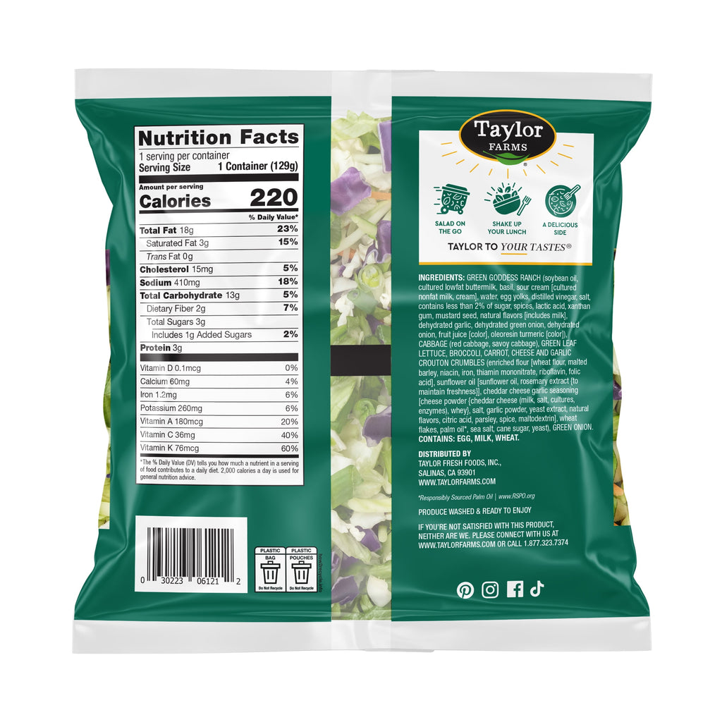Green Goddess Ranch Mini Salad Kit 4.55 Oz Bag