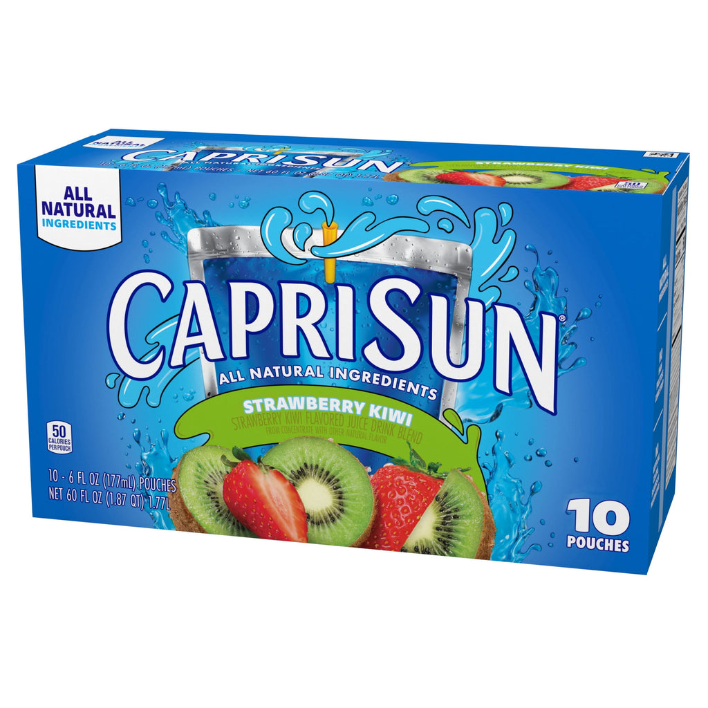 Capri Sun Strawberry Kiwi Flavored Juice Drink Blend 10 Count 6 fl oz Pouches