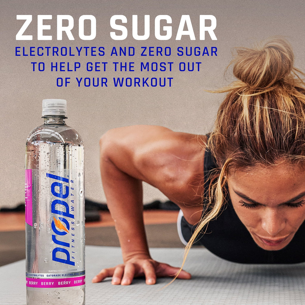 Propel Electrolyte Enhanced Water Sports Drink Zero Calorie Zero Sugar Hydration with Vitamins C & E 16.9 fl oz 12 Pack