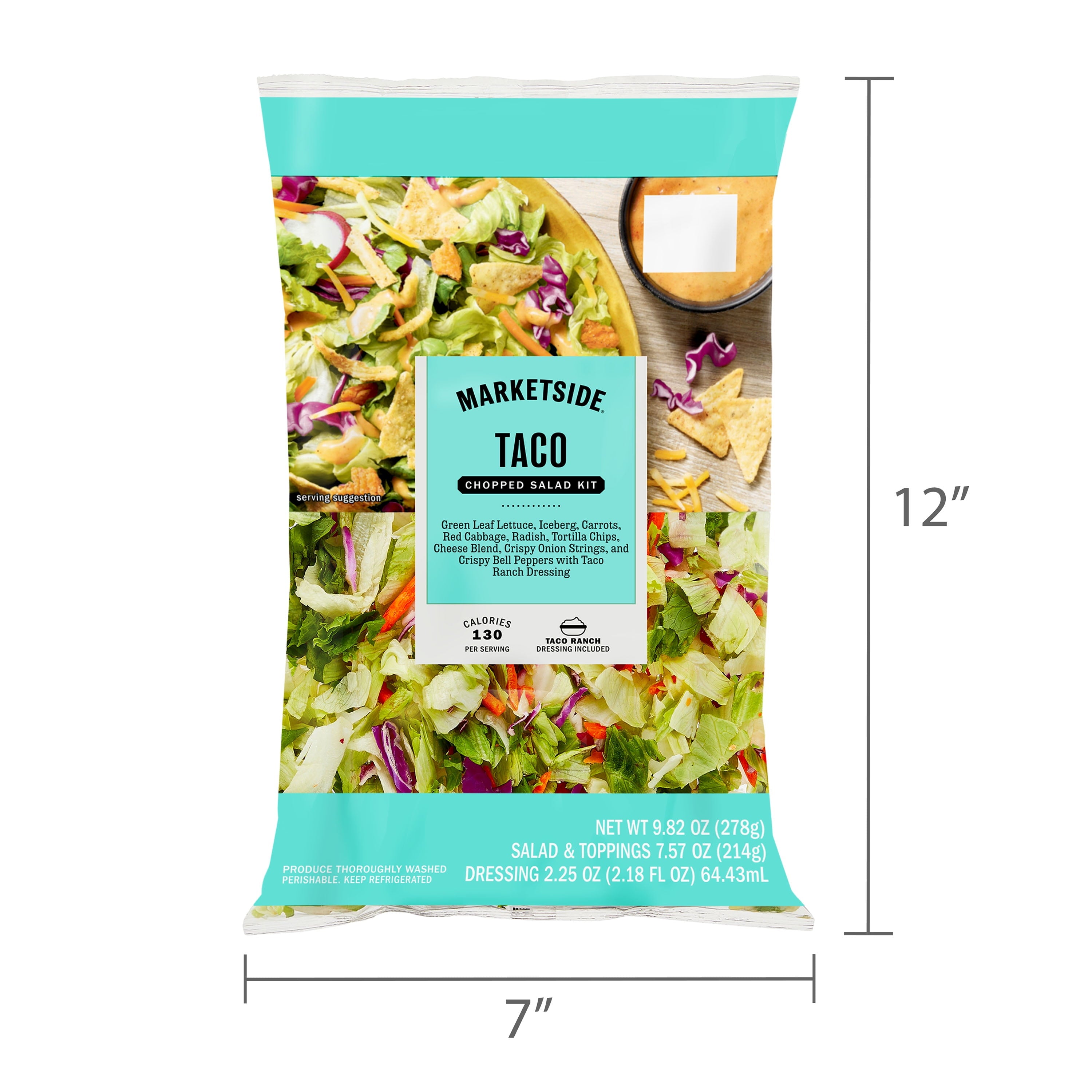 Fresh Marketside Taco Chopped Salad Kit 9.82 Oz Bag