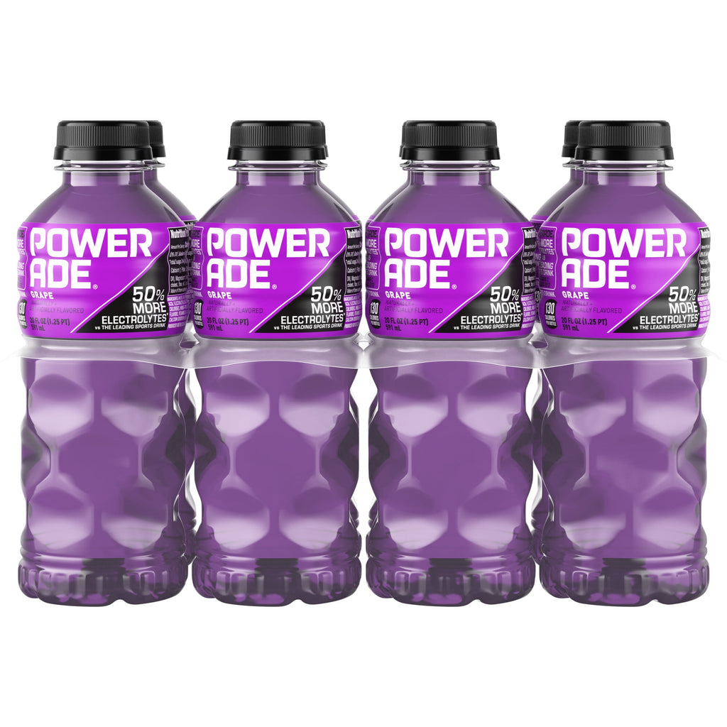 Powerade Grape Electrolyte Sports Drink 20 fl oz 8 Pack