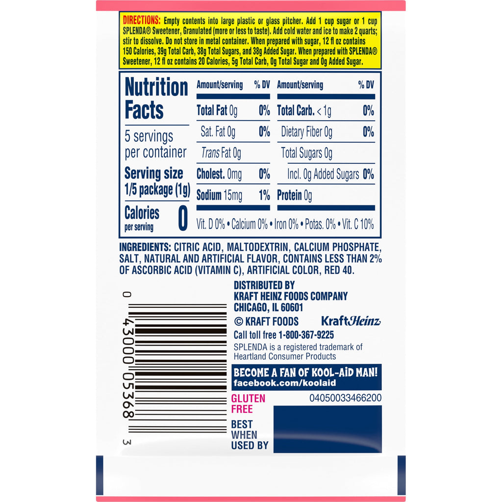 Kool-Aid Unsweetened Watermelon Powdered Soft Drink Mix 0.15 oz Packet