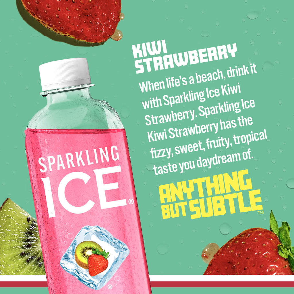 Sparkling Ice Naturally Flavored Sparkling Water Kiwi Strawberry 17 fl oz
