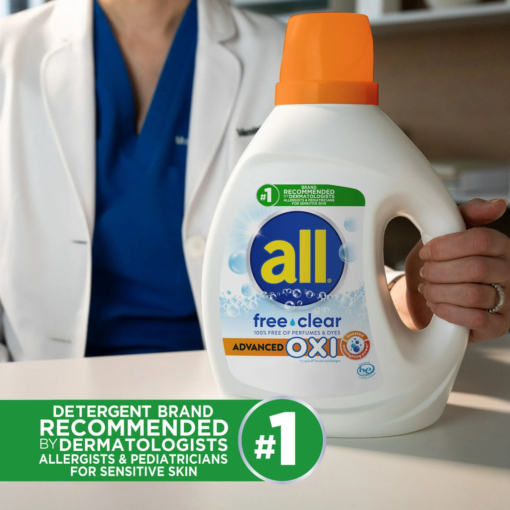 all Free Clear Oxi Liquid Laundry Detergent Unscented 141 fl oz 79 Loads