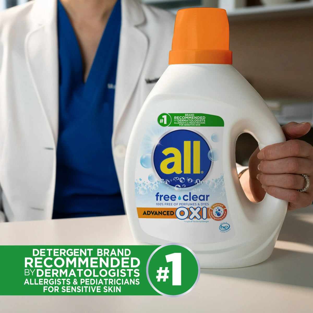 all Free Clear Oxi Liquid Laundry Detergent Unscented 141 fl oz 79 Loads