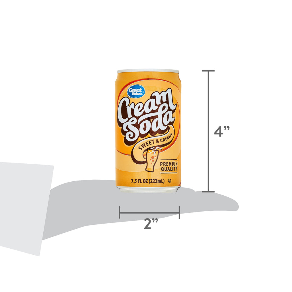 Great Value Cream Soda Pop Cans 7.5 Fl Oz 6 Pack