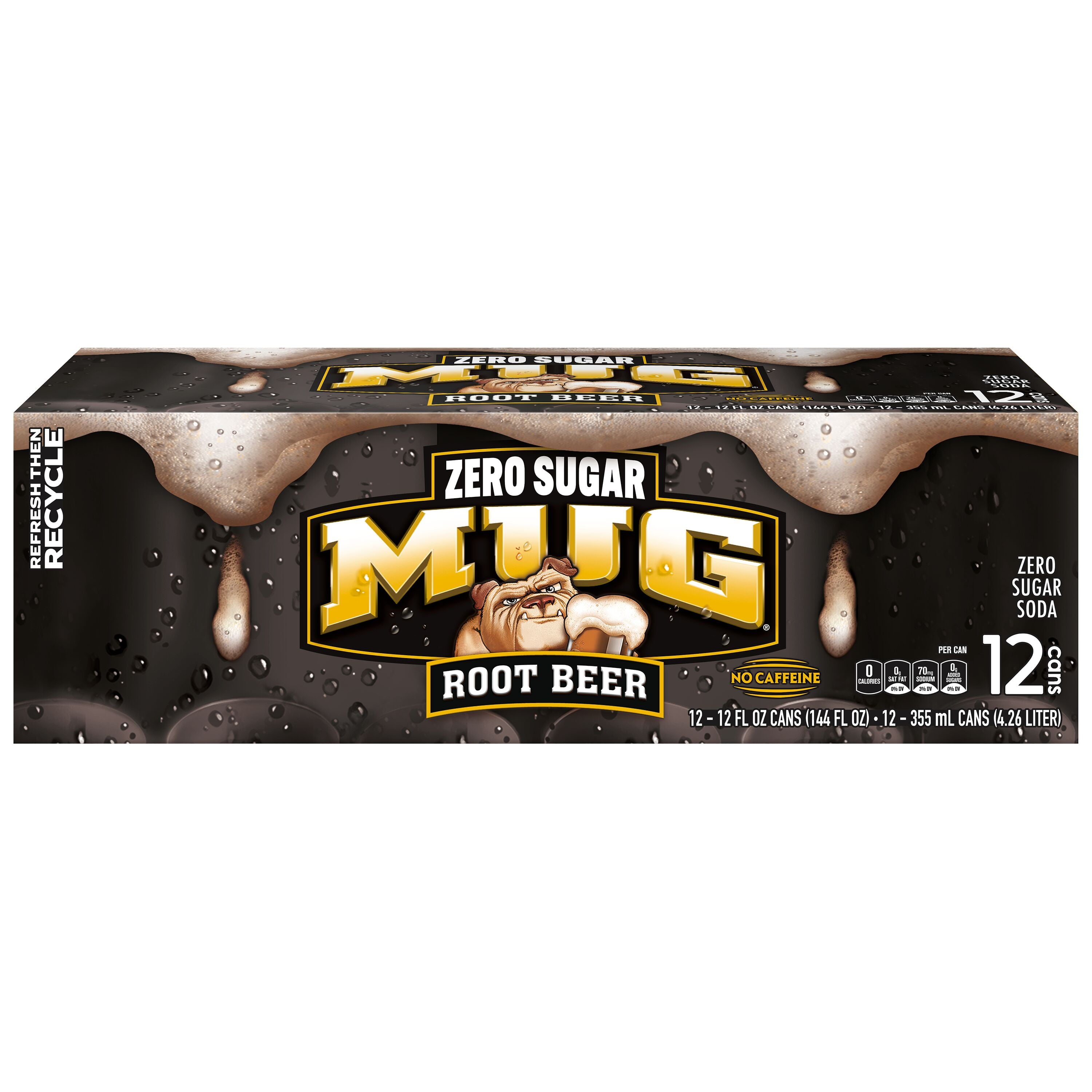 Mug Zero Sugar Root Beer Soda Pop Cans 12 Fl Oz 12 Pack