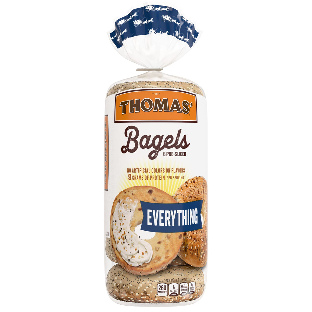 Thomas Everything Bagels 6 Count 18 Oz 9g Protein Kosher