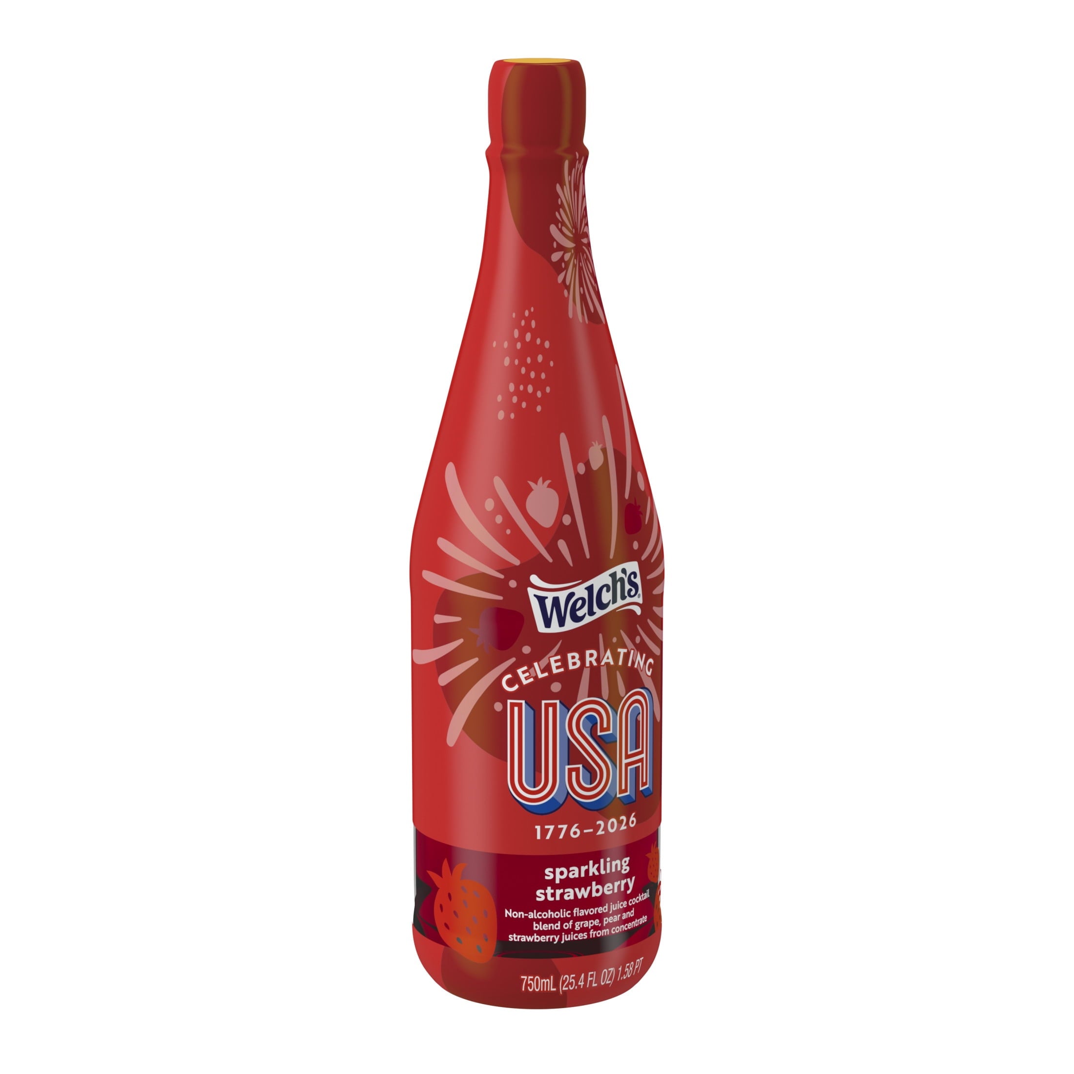 Welch's Non-Alcoholic Sparkling Strawberry Juice Cocktail 25.4 fl oz Bottle