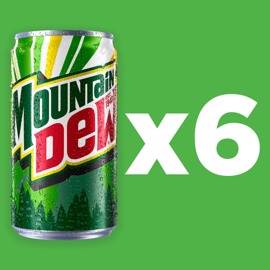 Mountain Dew Citrus Soda Pop Cans 7.5 Fl Oz 6 Pack