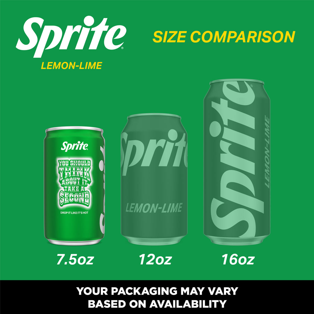 Sprite Lemon-Lime Caffeine Free Soda Pop Mini Cans 7.5 Fl Oz 6 Pack