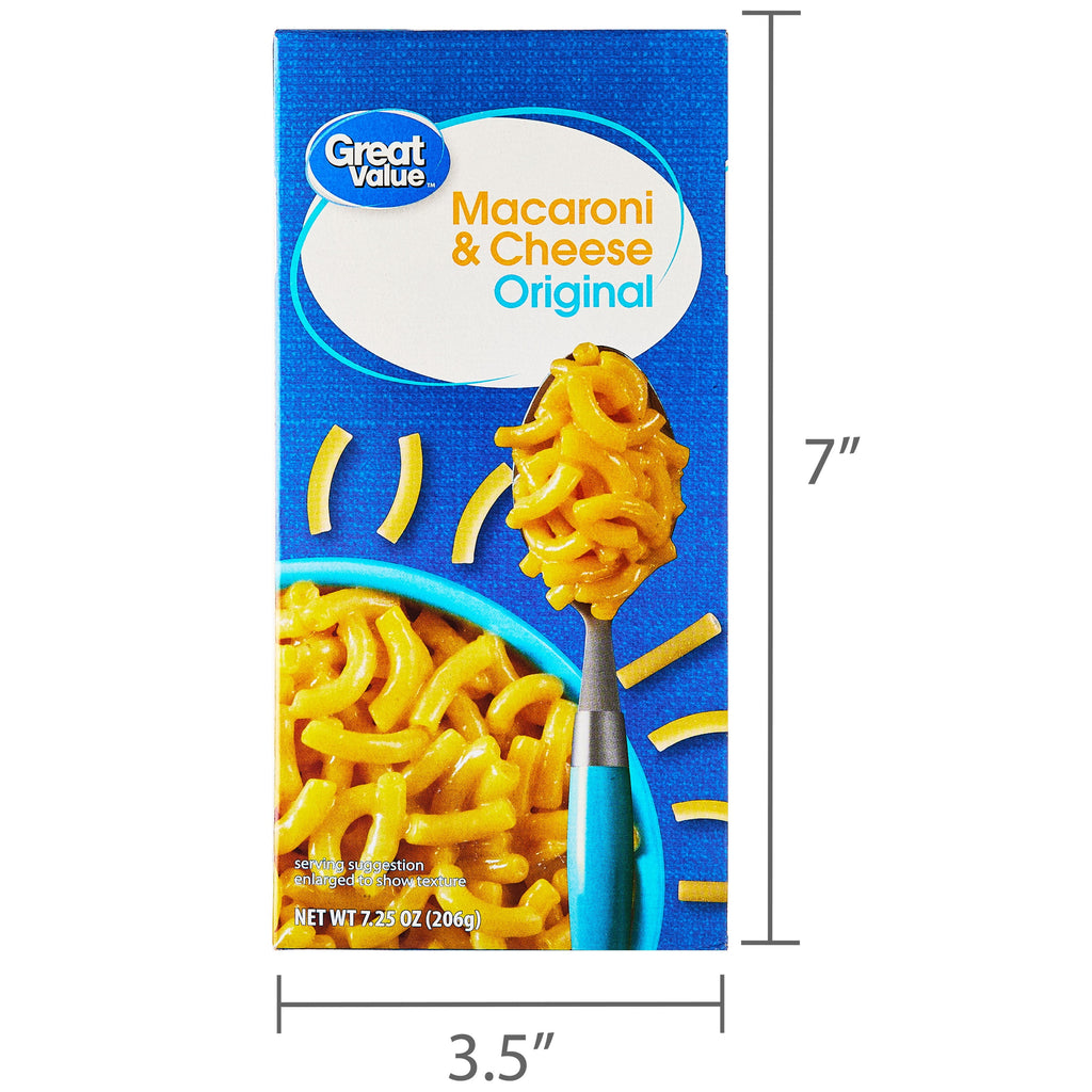 Great Value Original Macaroni & Cheese 7.25 Oz Box