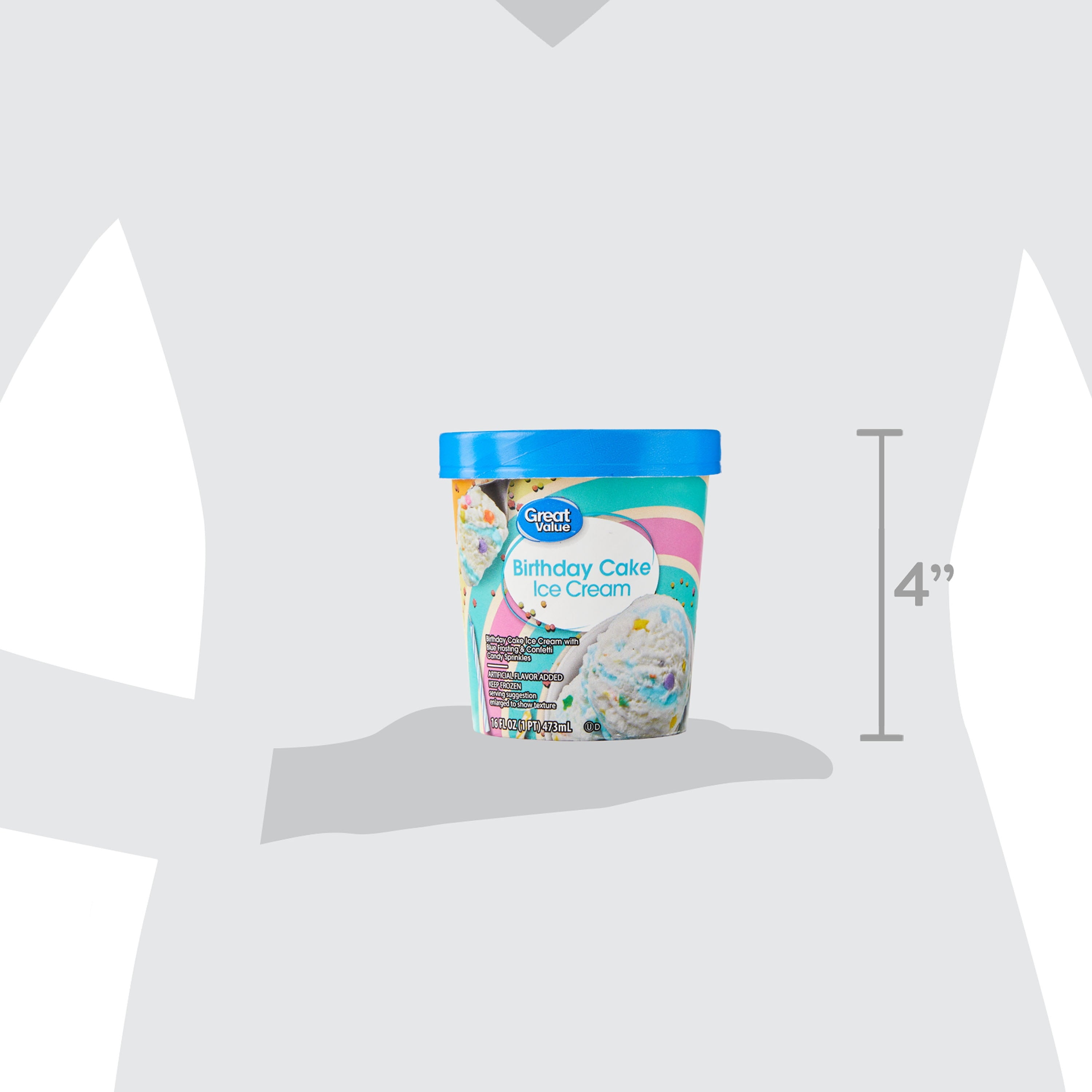 Great Value Birthday Cake Ice Cream 16 Fl Oz