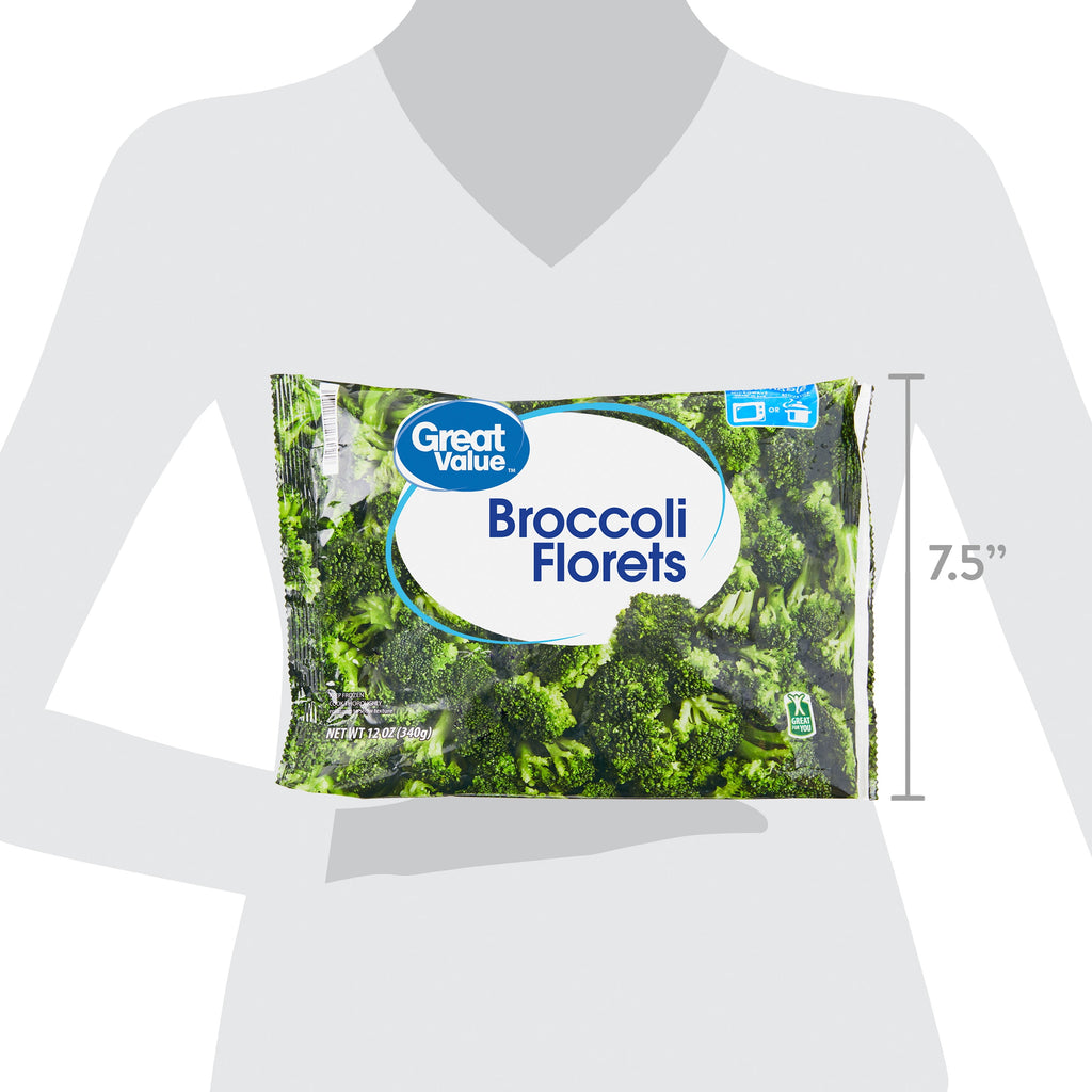 Great Value Broccoli Florets Frozen 12 Oz