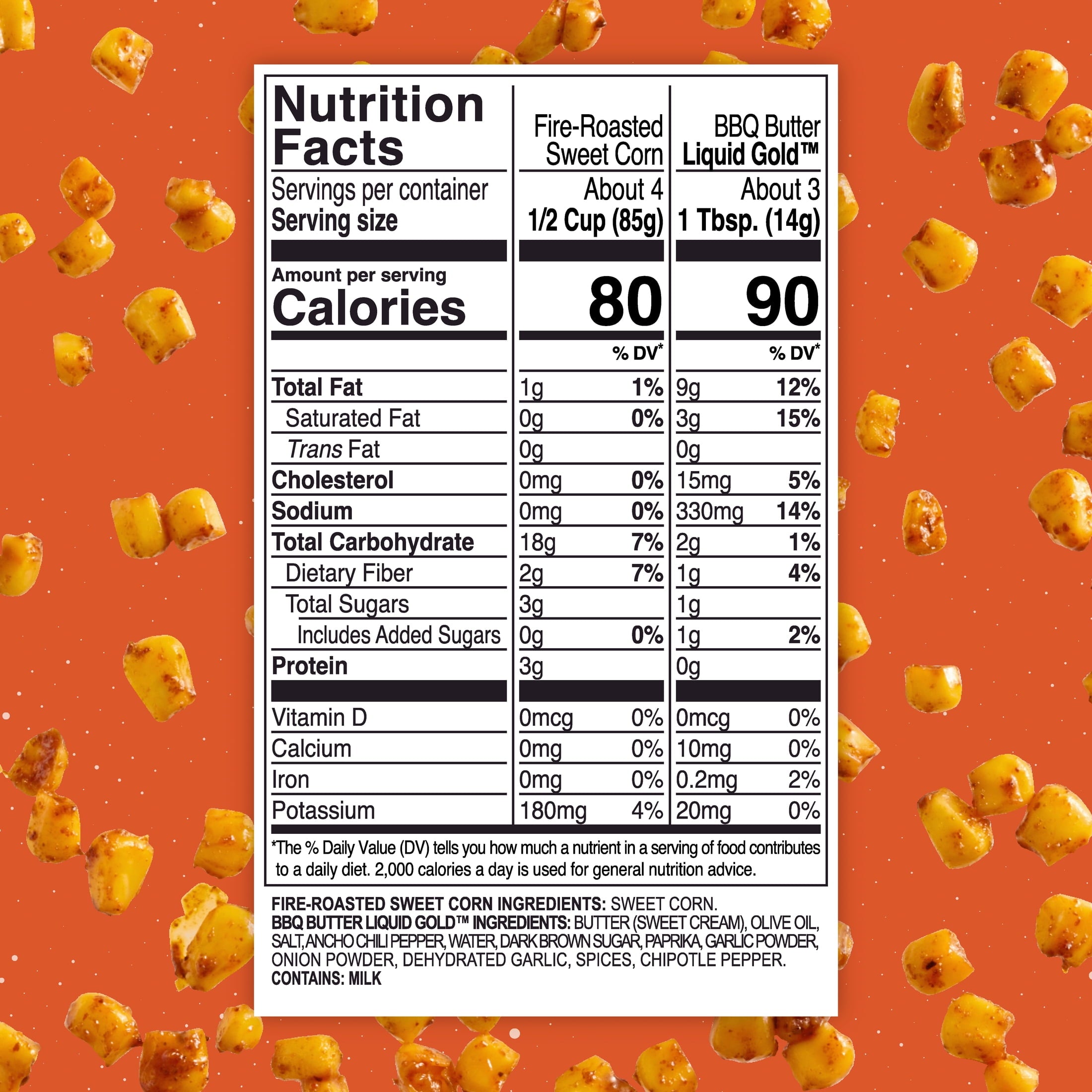 Kinder's BBQ Butter Fire-Roasted Sweet Corn Frozen 13.5 Oz